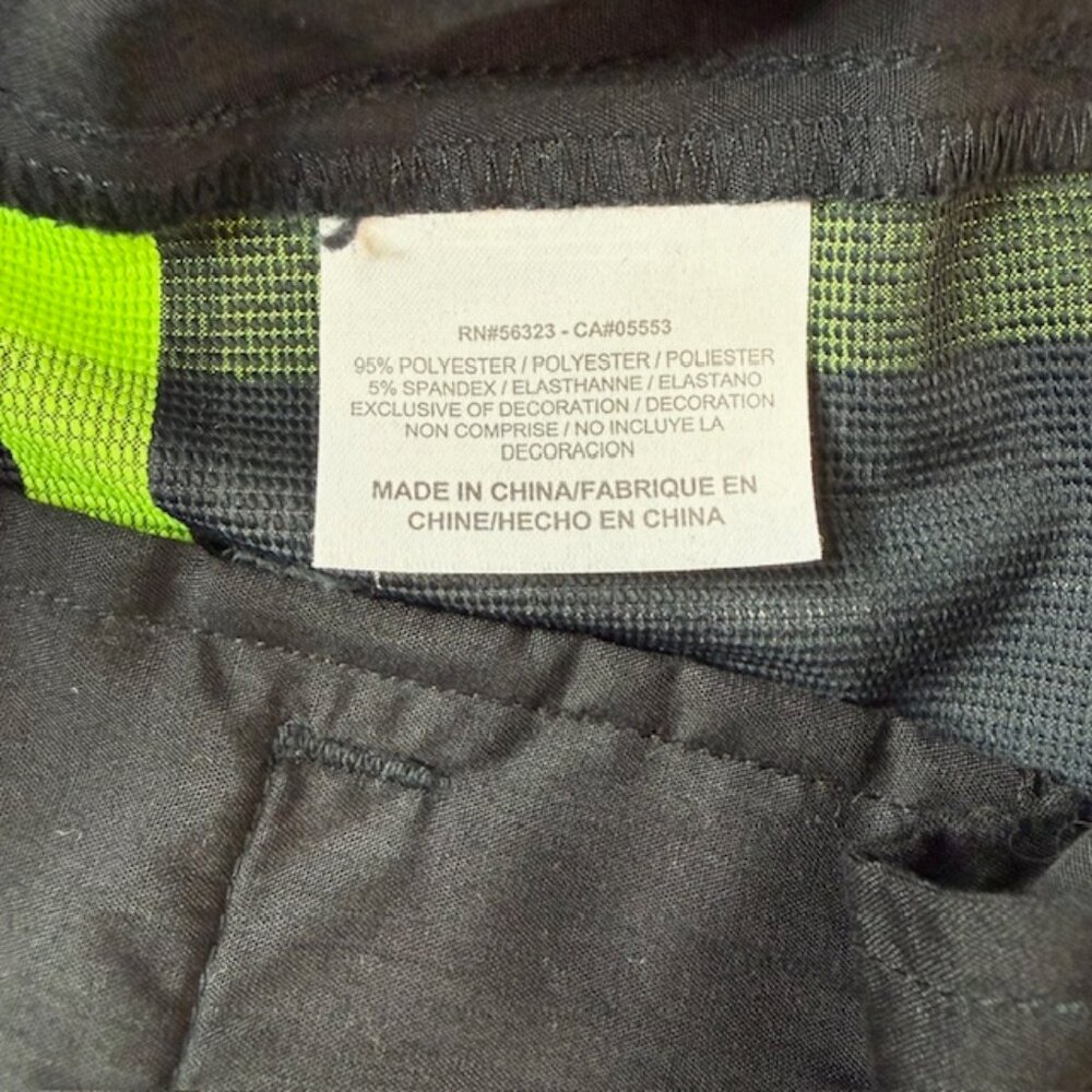 Nike Men's Golf Flat Front Shorts Black Green Plaid Size 38 - Picture 9 of 10